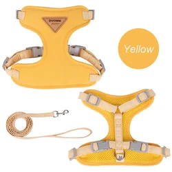 Pet Harness and Leash Set for Small Animals - Breathable and Durable for Outdoor Adventures (Yellow)