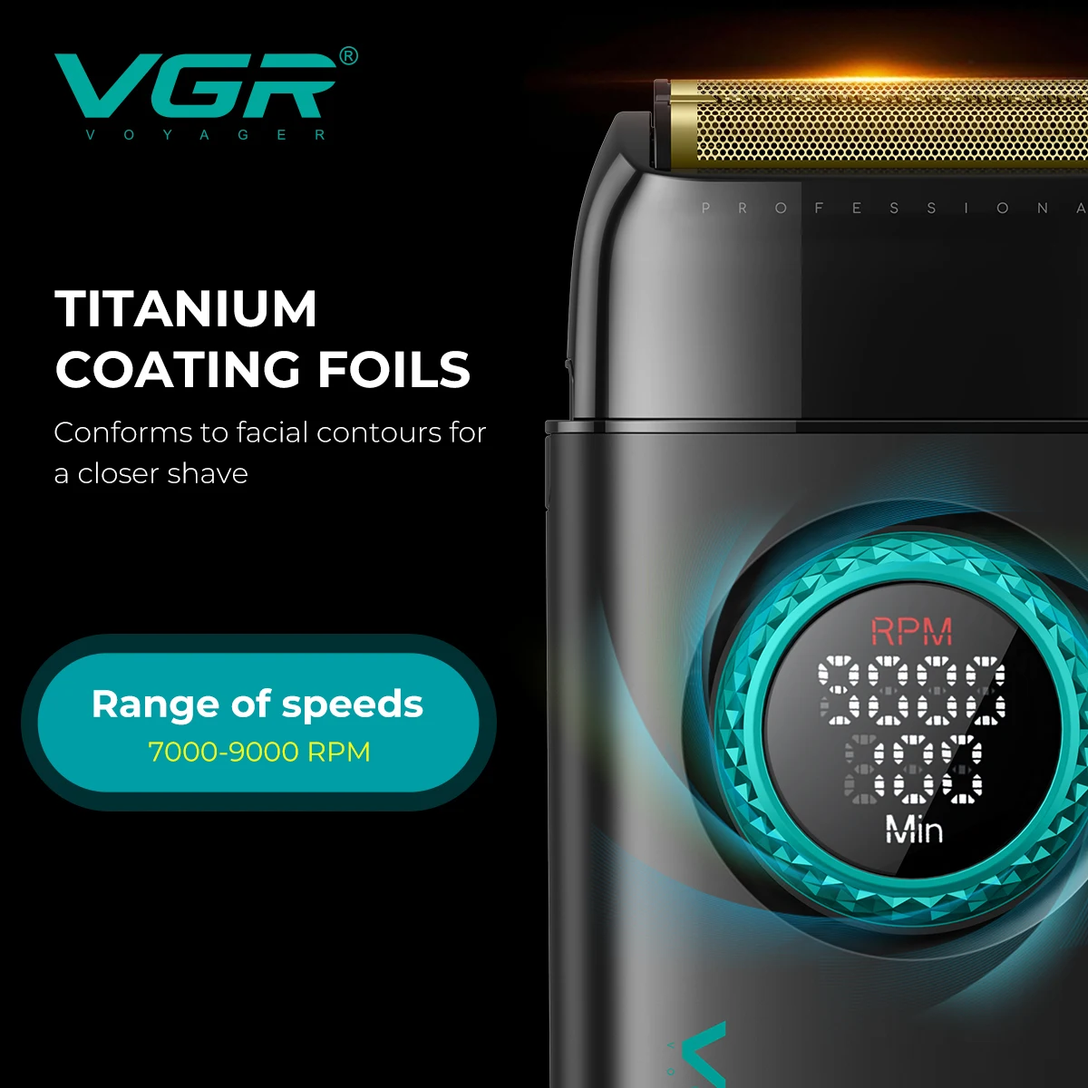 VGR استشوار للشعر كهربائي اصلي ماكينات الحلاقة الك...