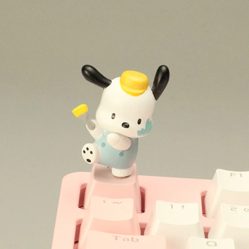 DIY Whitewasher Kitty 맞춤형 키캡 멜로디 귀여운 큰 귀 개 R4 기계식 키보드 키캡