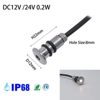 Mini LED 12V 0.2W  Deck Light Recessed Outdoor Led Spot Waterproof IP68 Step Light  Garden Path Star Decor Underground Spotlight 1