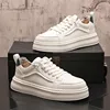England Style Dress Wedding Party Shoes Comfortable Light Breathable Vulcanized Platform Leather Casual Sneakers T76 4