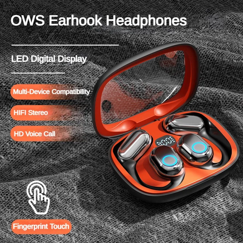 

New T25 OWS Open earbuds TWS Earphones Noise Canceling Wireless Bluetooth 5.3 Headphones Ear hook Sports Earphones whith Mic