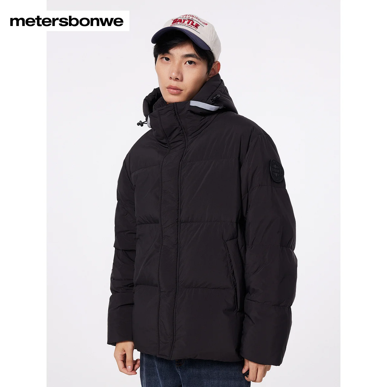 Metersbonwe-Men's Waterproof Jacket Puffer Thick Windproof And Oil Proof Hooded Duck Down Jacket Commute Daily Casual Winter