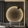 Brass Ring LED Wall Lights Home Art Deco Free Collocation Sconce for Parlor Dinning Room Bedside Stairs Nordic Round Lamp 5