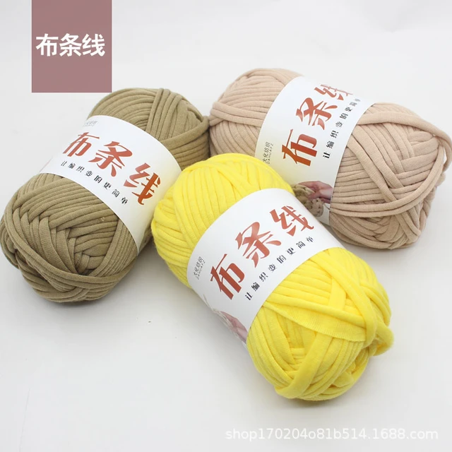 T Shirt Yarn Spaghetti Yarn Thick Yarn for Crocheting Cotton Polyester  Elastic Fabric Cloth Knitting Yarn for Hand DIY - AliExpress