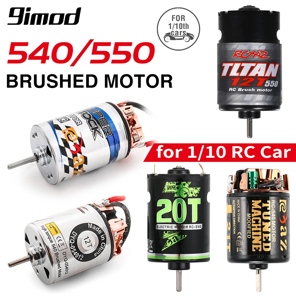 

540 550 Brushed Motor for 1/10 RC Car Axial SCX10 AXI03007 JL90046 TRX4 TRX6 Redcat Gen8 Tamiya HSP HPI Wltoys Kyosho