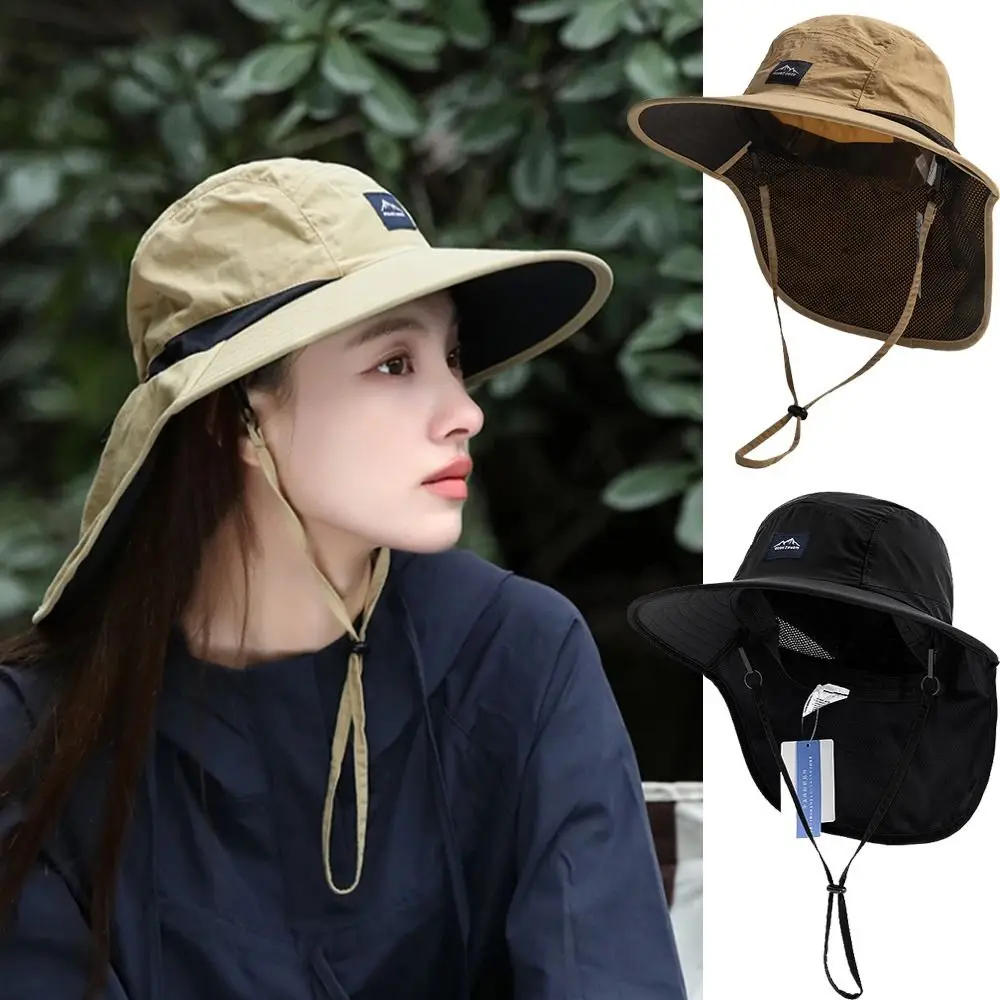 Sun Hats Wide Brim Fisherman Hat Sunscreen Quick-Drying Hiking Sun-Shade Bucket Hat Fishing Caps