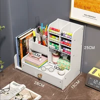 DIY Space-Saving Large-Capacity Pen Holder Office Supplies Storage Stationery Box Student School Supplies Storage Dormitory Use 1