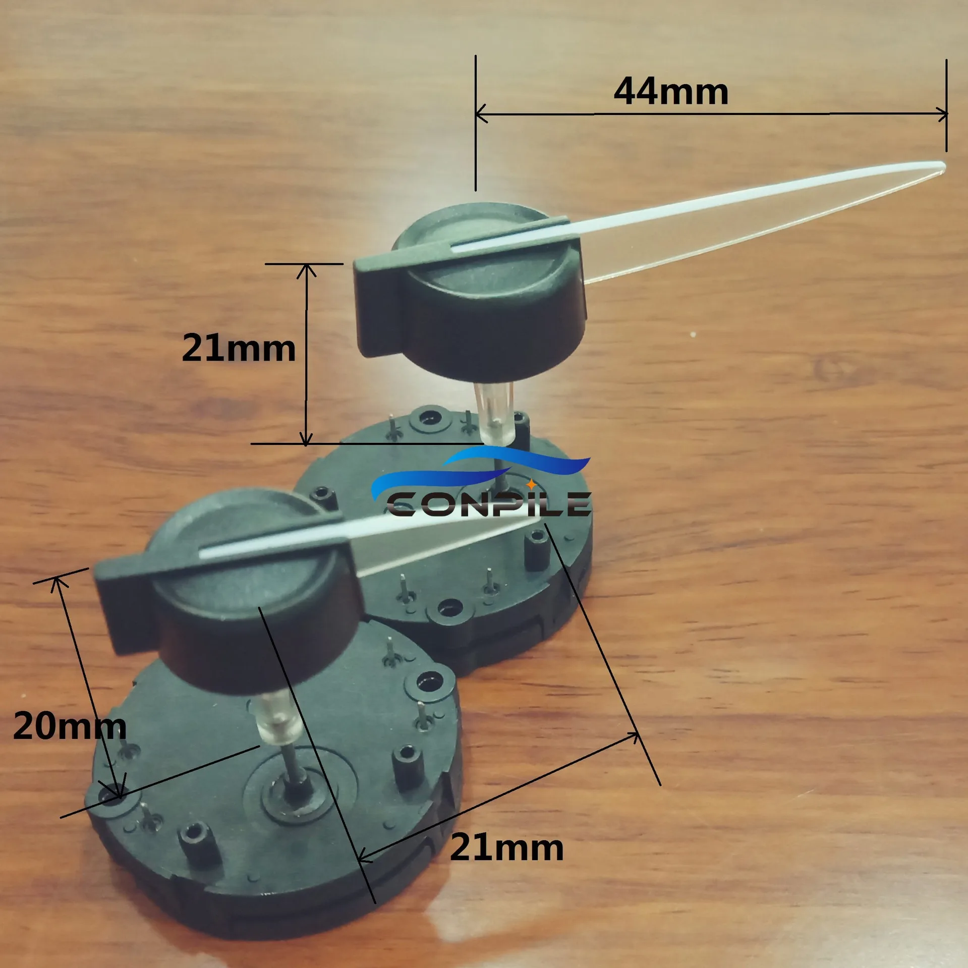 1pc 21mm/44mm 자동차 계기판 포인터 흰색 샤프트 표준 라이트 가이드 포인터 클러스터 구멍 1mm