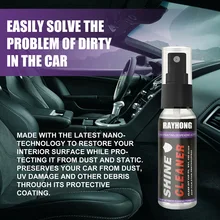

50/100ml Car Interior Cleaner Spray Multifunctional Cleaning Anti-Aging Protection Leather Dash Console Home Cleaning Spray