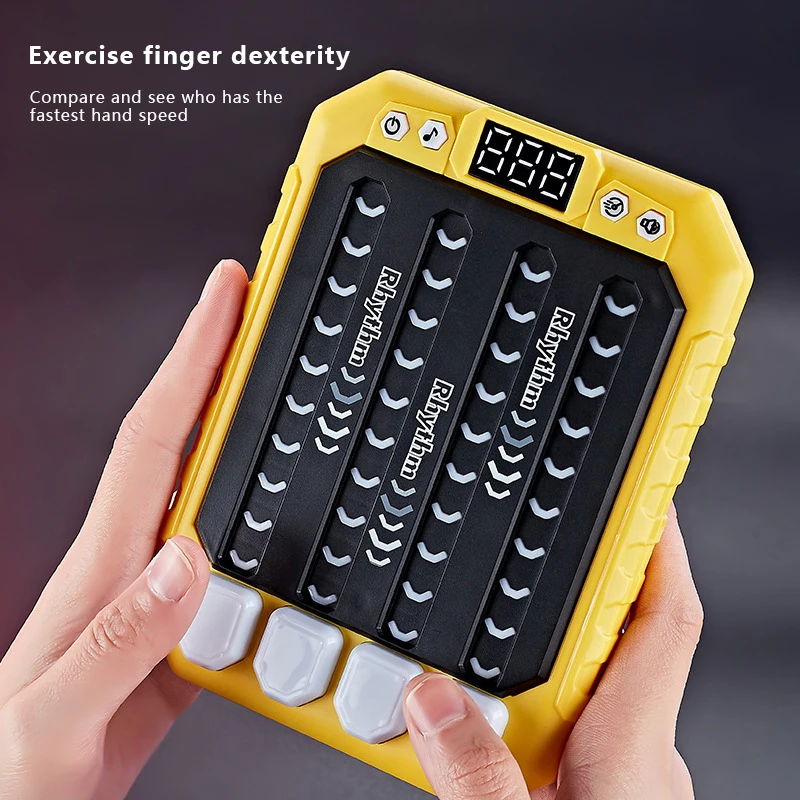 1 Piece Montessori Travel Toy Electronic Music Rhythm Puzzle Game Machine Light Up Educationa Sensory Fast Push Table Game