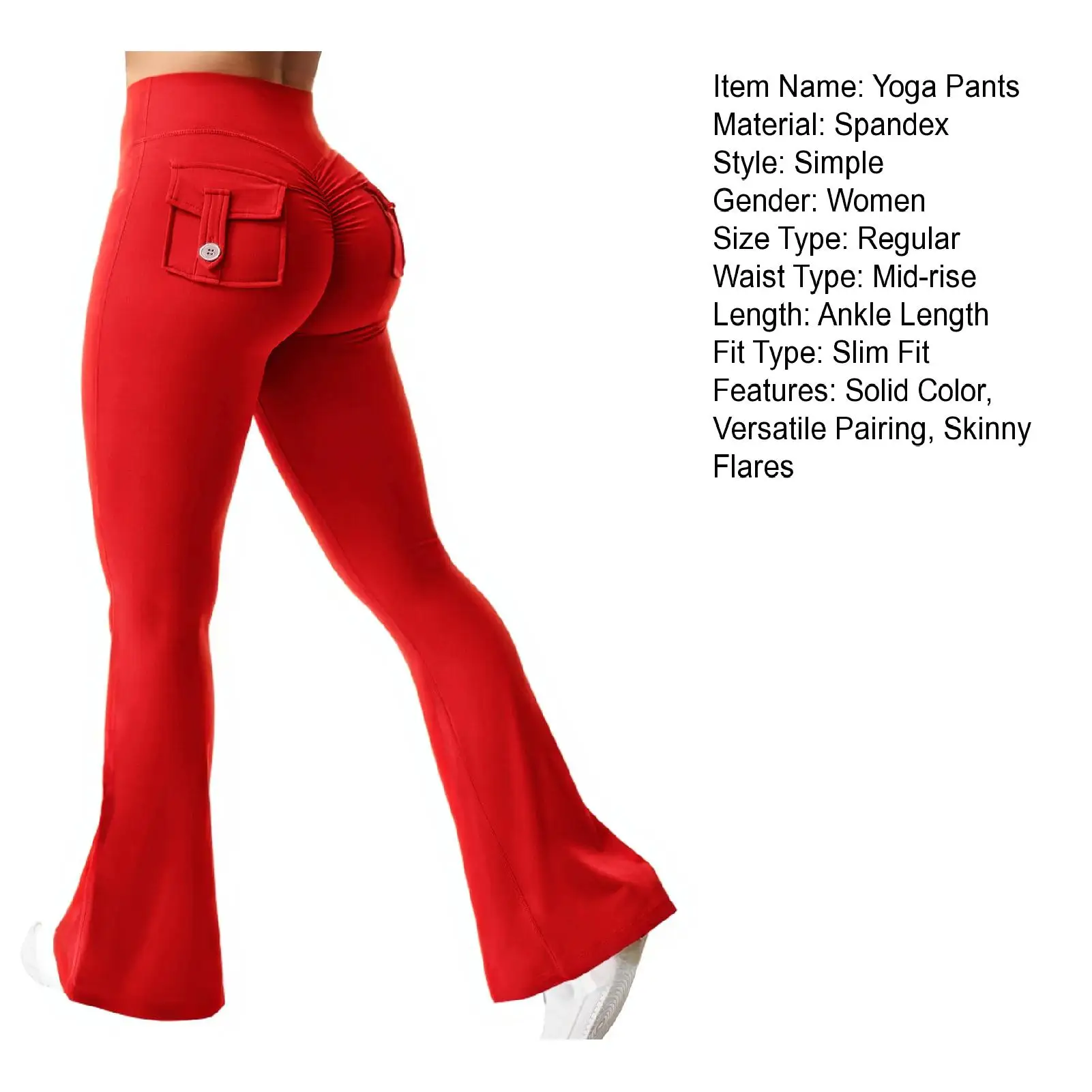 Women Yoga Pants with Pockets Leggings with Pockets High Waist Tummy Control Non See Through Workout Pants