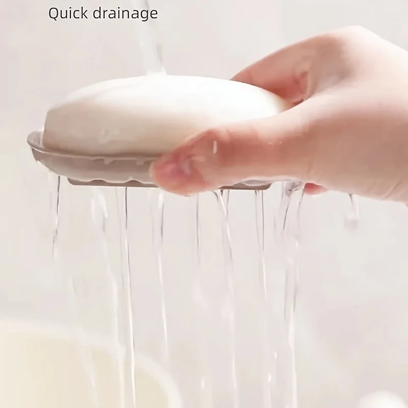 Portable Soap Box Travel Leakproof with Drain Holder Suitable for Bathroom Kitchen Camping Gym Simple Soap Storage Box 5