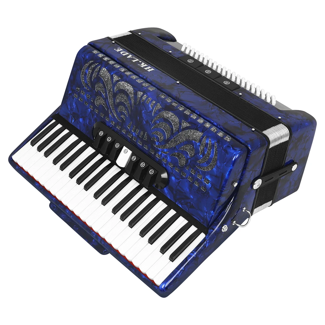 HK.LADE Akkordeon, 41 Tasten, 120 Bass-Akkordeon mit Taschengurt, professionelles Tastaturinstrument zum Bewertung von Leistung/Unterricht – Detail 5
