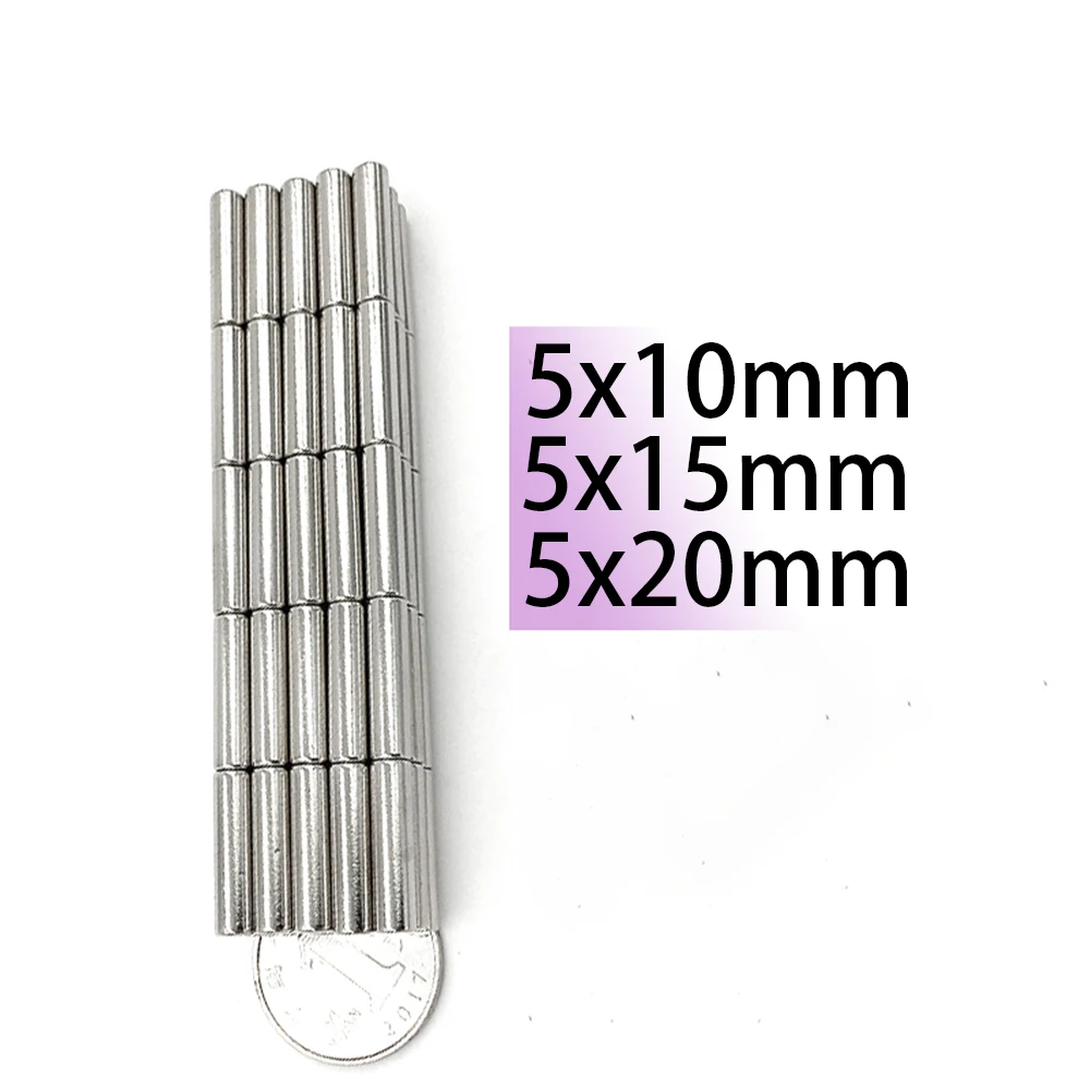 5×10 5×15 5x20mm Round Magnet  N35 Super powerful middle Neodymium 5*20mm  5*10mm 5*15mm Magnets for door Search Magnetic Fridge