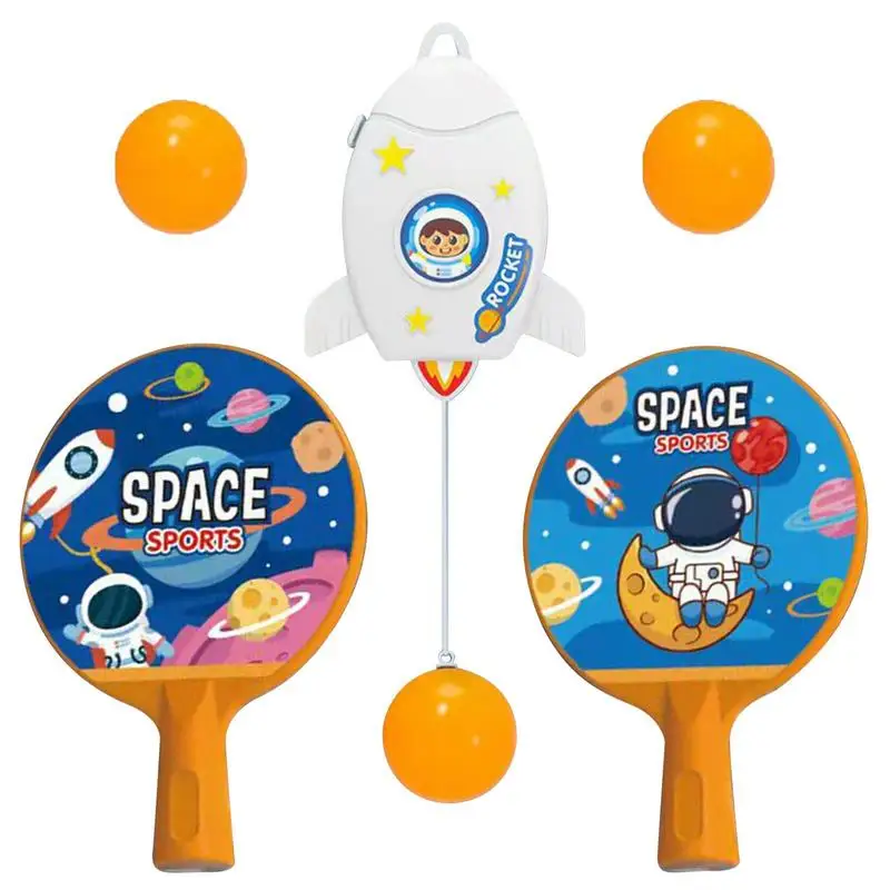 Table Tennis Trainer Hanging With Racket Mini Badminton Tennis Ball Parent-child Interactive Game Indoor Outdoor Kids Sports Toy