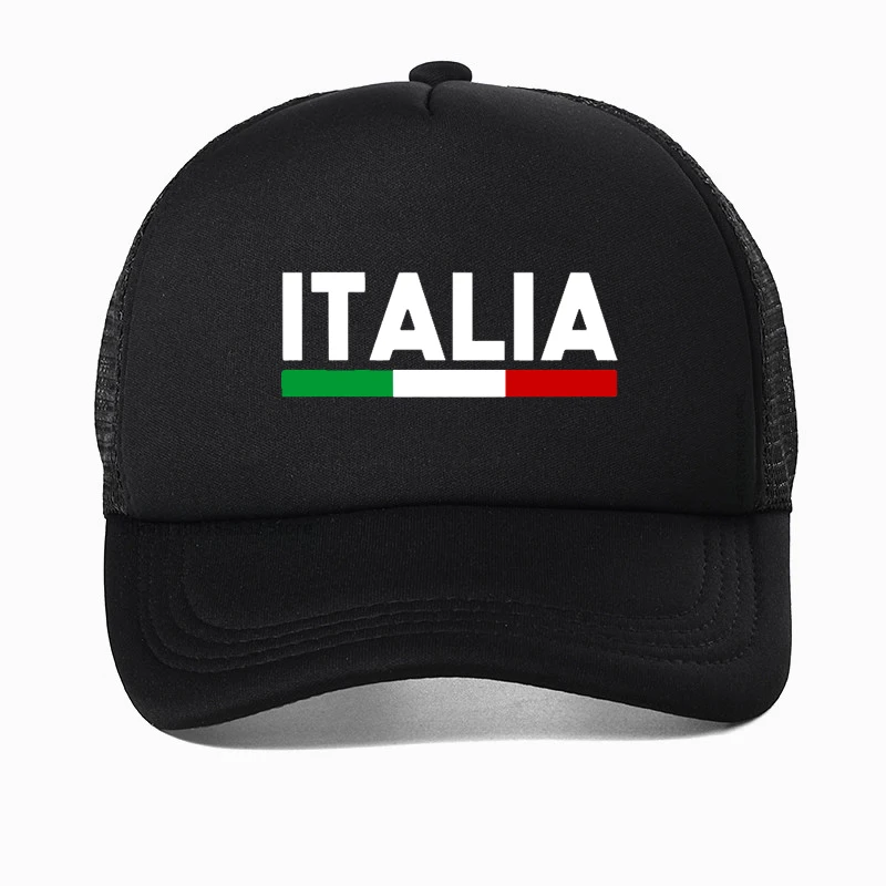 

Italia Italy Italian Flag Baseball Cap Unisex Adjustable Snapback hats Classic Mesh Breathable Trucker hat Outdoor Visor caps