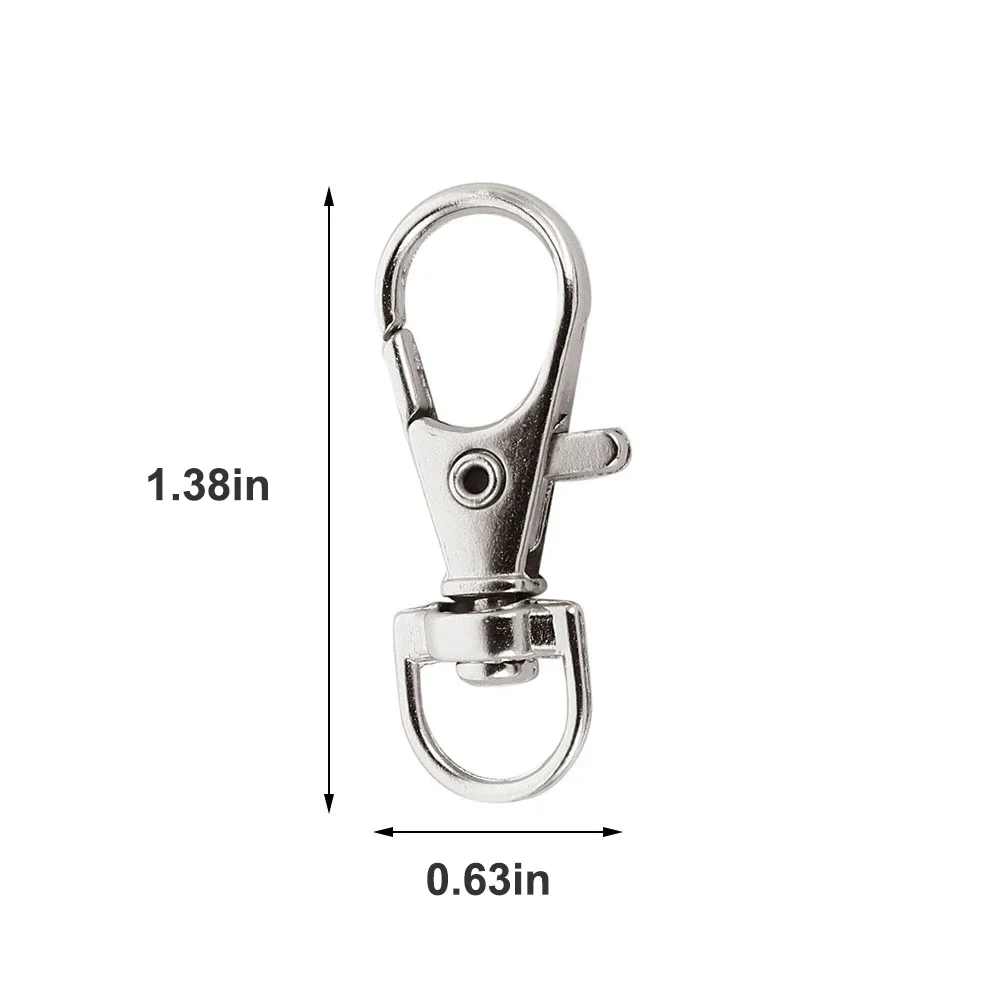 Stainless Steel Swivel Lobster Clasp Key Ring for DIY Crafts