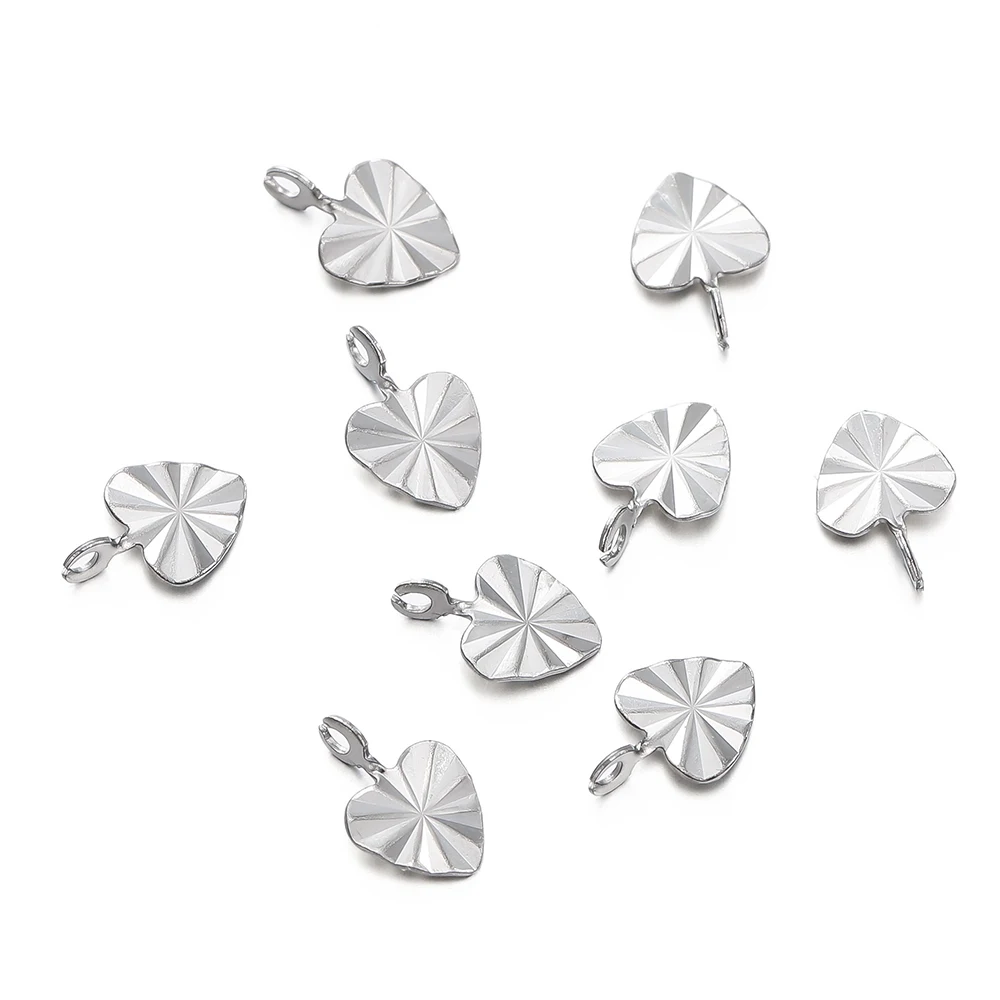 20/50 stücke Gold Farbe Edelstahl Herz Anhänger Runde Halskette Charms Anhänger für DIY Armband Schmuck Machen Zubehör – Detail 7