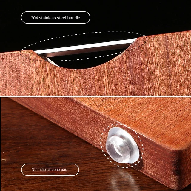 단단한 나무 흑단 나무, 항균 및 곰팡이 방지 주방 보드, 양면 도마