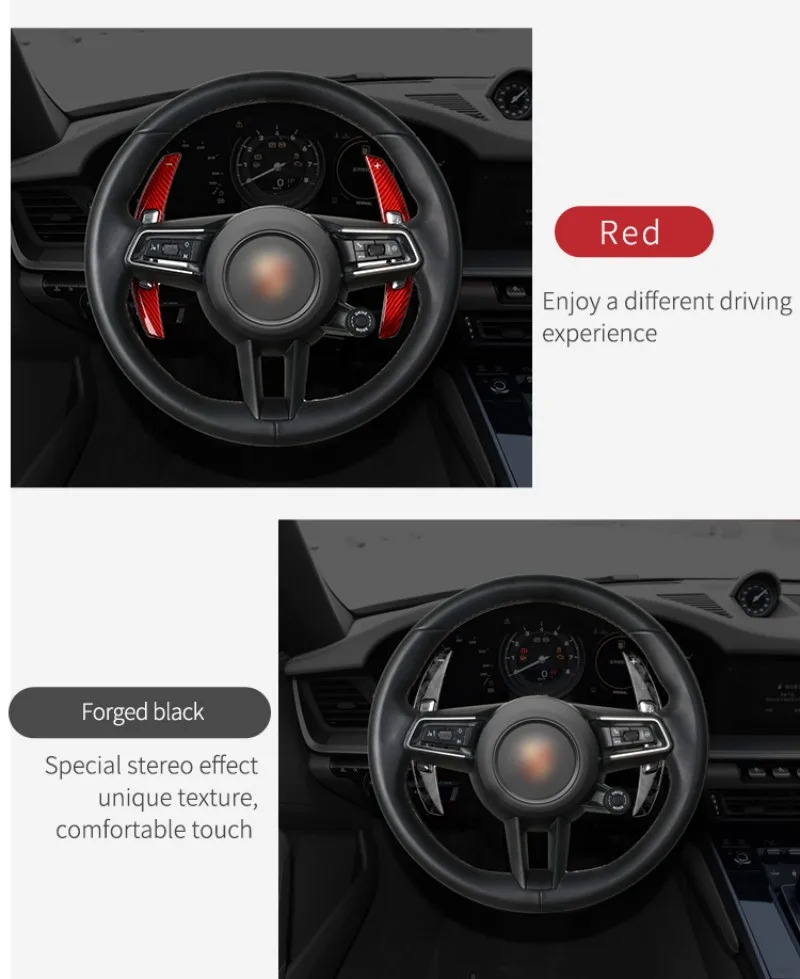 Carbon Fiber Steering Wheel Shift Paddle Shifter For Porsche Panamera 911 Cayenne 992 2021 Paddle Shifters Gear Accessories