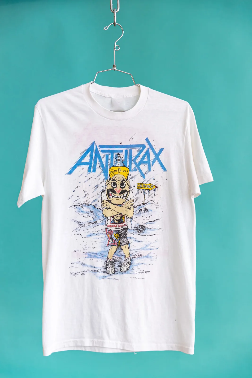 Фото Белая футболка унисекс ANTHRAX, все размеры №1