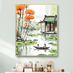 Painting by Numbers For Adult boat Dropshipping Canvas Oil Paint by Number Home Decor