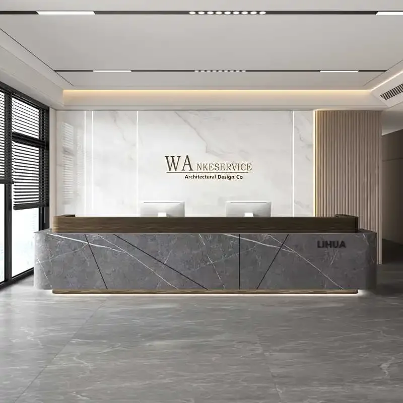 Modern Simple Reception Desks Corporation Beauty Salon Storage Lectern Desk Business Luxury Office Furniture Receptionsdisk FYRD