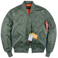 New Alpha Martin Winter Autumn MA1 Bomber Jacket Men's Thick Army Military Tactical Padded Coat Aviator Pilot Baseball Jacket 1