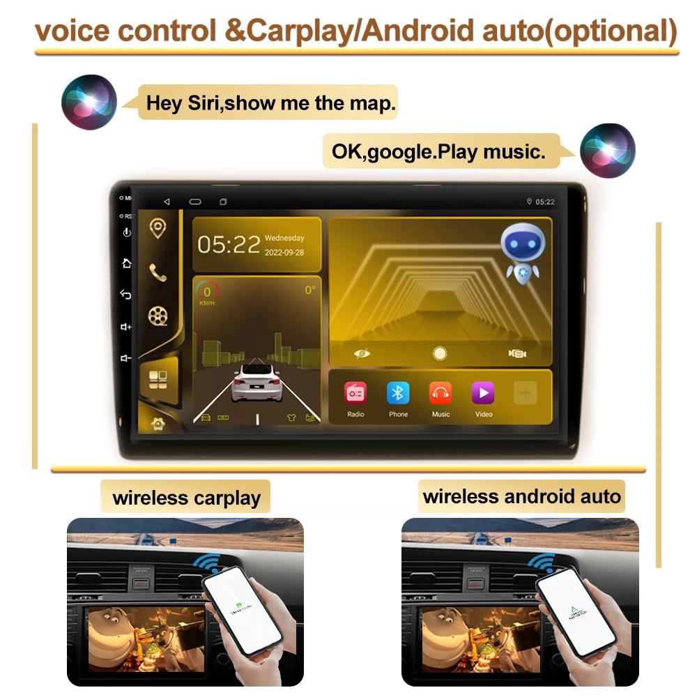 2010 - 2016 자동차 플레이어, 자동 라디오 멀티미디어, GPS 비디오 내비게이션, 5G 카플레이, 후방 카메라, 와이파이 BT, 안드로이드 13, 미쓰비시 ASX 1