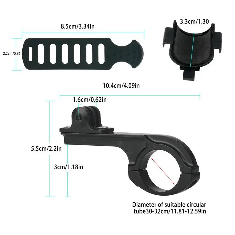 Soporte Extensor Para Luz De Bicicleta - Montaje En Manillar, Plástico Resistente, Fácil Instalación Sin Herramientas
