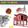 Chicken Coop Wooden Chicken Tractor Outdoor Hen House Poultry Cage Back Yard Chicken Coops with Run 3