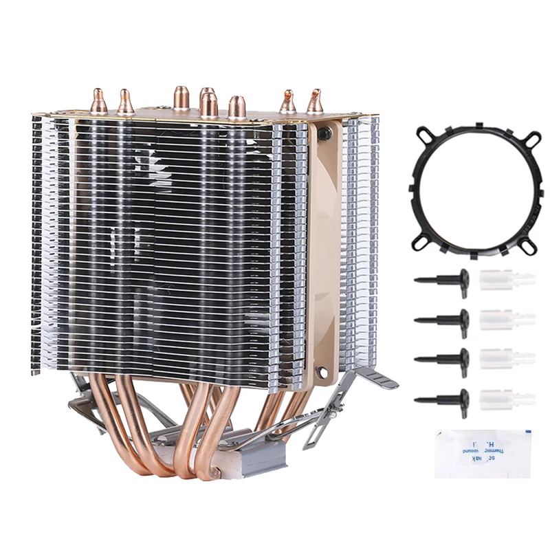 Ventola Di Raffreddamento Cpu 4 Processore Per Computer Twin Towers Per Tubi Di Calore Adatto Per L'Installazione Lga775 115X1200 1700 1366 Amd Raffre