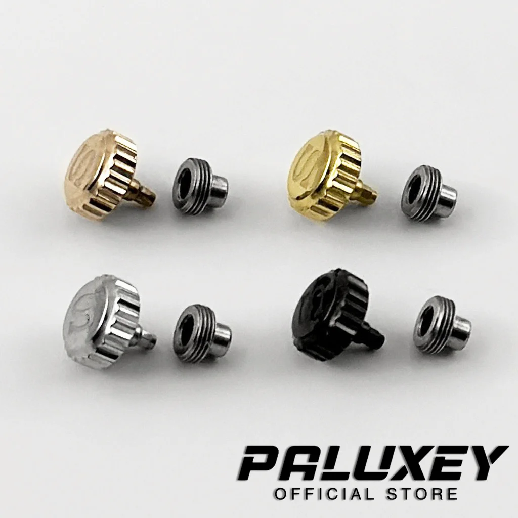 Gold and Black S Set Crown for Datejust Series Watches