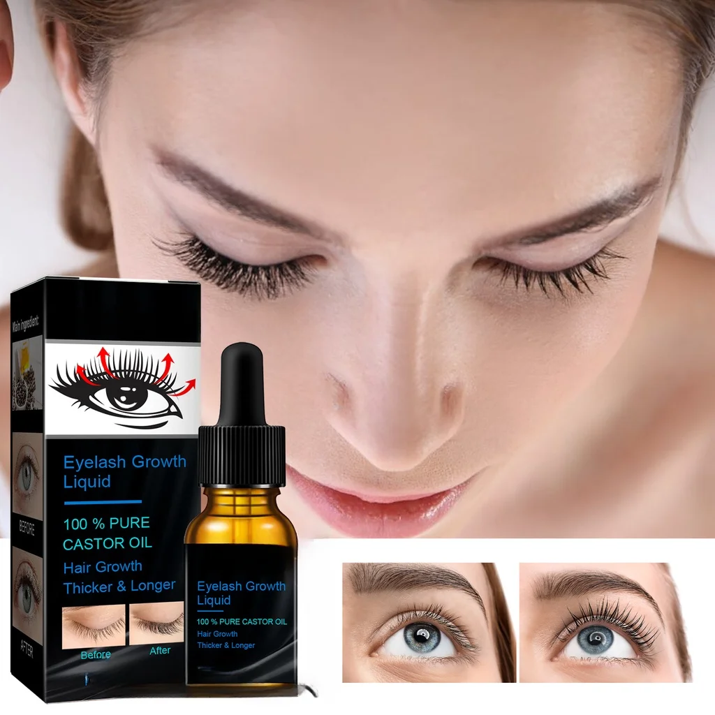 Castor Oil Mascara Natural Thick Long Curling Moisturizing Not Easy To Smudge Eyelash Care Liquid Extraction eyelash