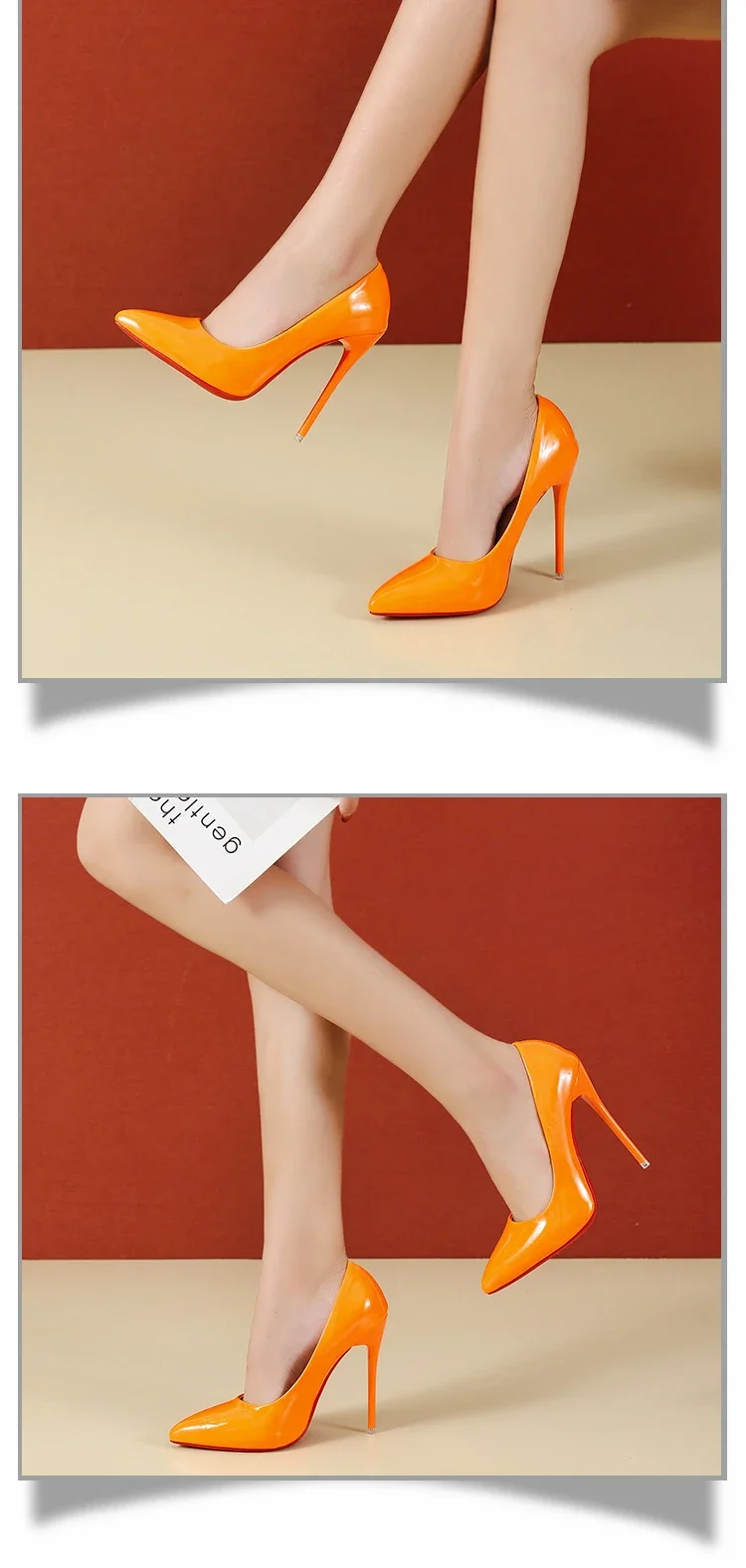 Scarpe da donna Tacchi alti rossi Décolleté sexy a punta