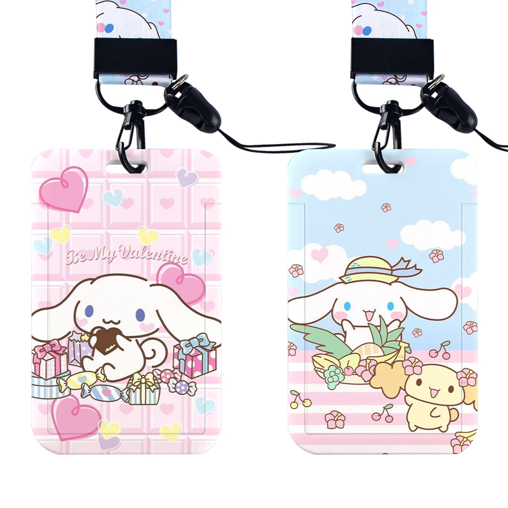 

W ID Badge Holder Keychain Sanrio Cinnamoroll Lanyards Card Neck Strap Lanyards Key Holder Hang Rope Keyrings Accessories Gifts