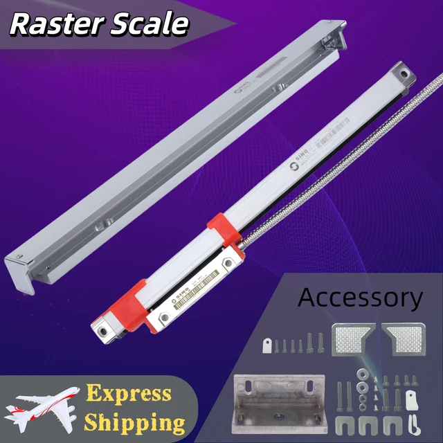 Sino KA-200 16*16 มม.DRO Linear Scale KA200 120 130 140 150 160 170 180 190 200 มม.0.005 มม.TTL บาง Optical Encoder Line 1