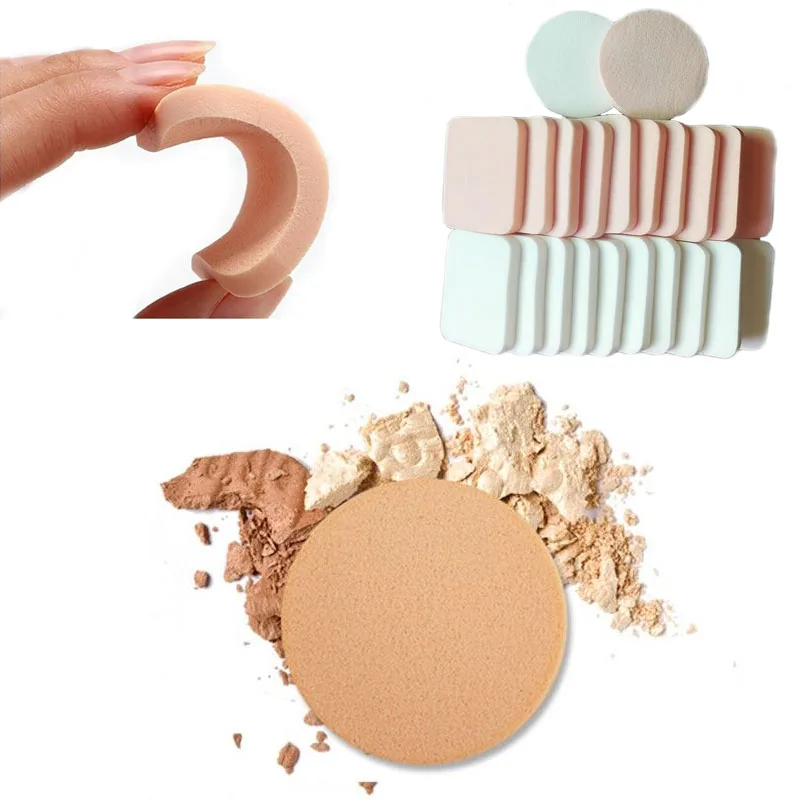 10-Pack Soft Makeup Powder Puff Sponges for Flawless Foundation Application