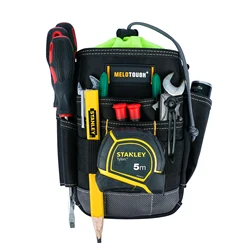 Heavy - Duty Electrician Tool Pouch with Belt Clip and Drawstring Organizer - Mini(Max Length<20cm) (MAP005 - Grey)