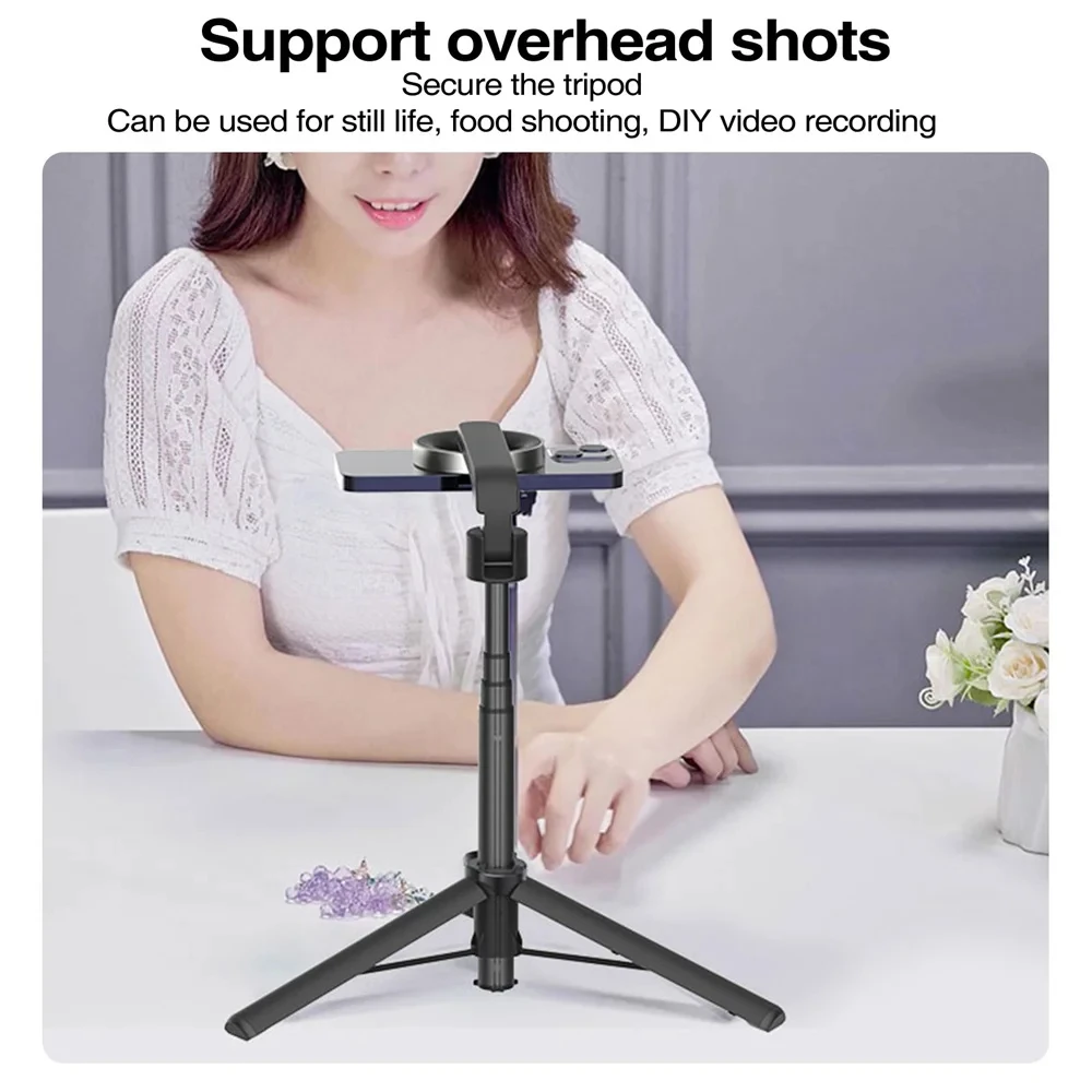 Magnetic Selfie Stick Tripod With Wireless Remote For Iphone Magsafe_voghion.com