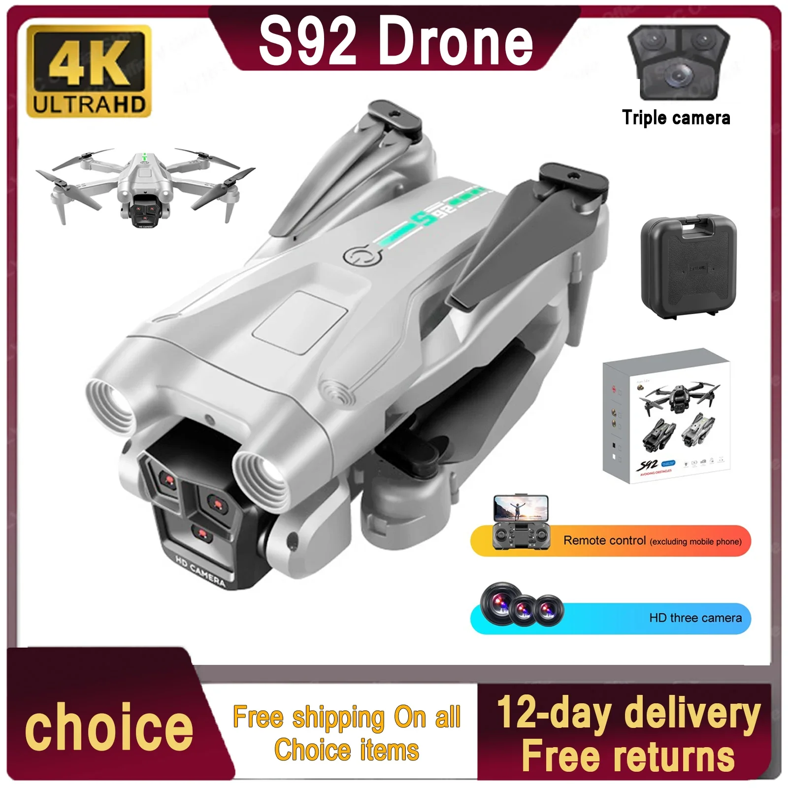 

Drone 4k Professional with Camera HD Aerial Photography Avoid Obstacle Avoidance Mini RC Helicopter Foldable Quadcopter Toys