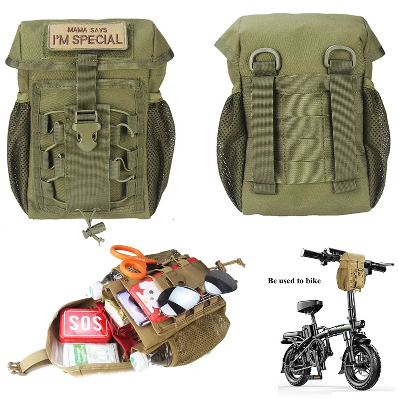 

Tactical Molle Medical EDC Pouch Belt Waist Pack Bag Military Camping Hiking Hunting Riding Accessories Organizer Shoulder Bags