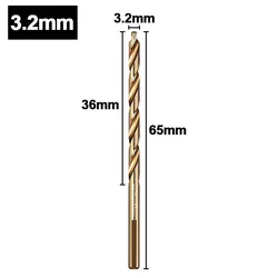 High - Performance Cobalt Step Twist Drill for Metal Drilling (3 - 13mm) (3.2mm)