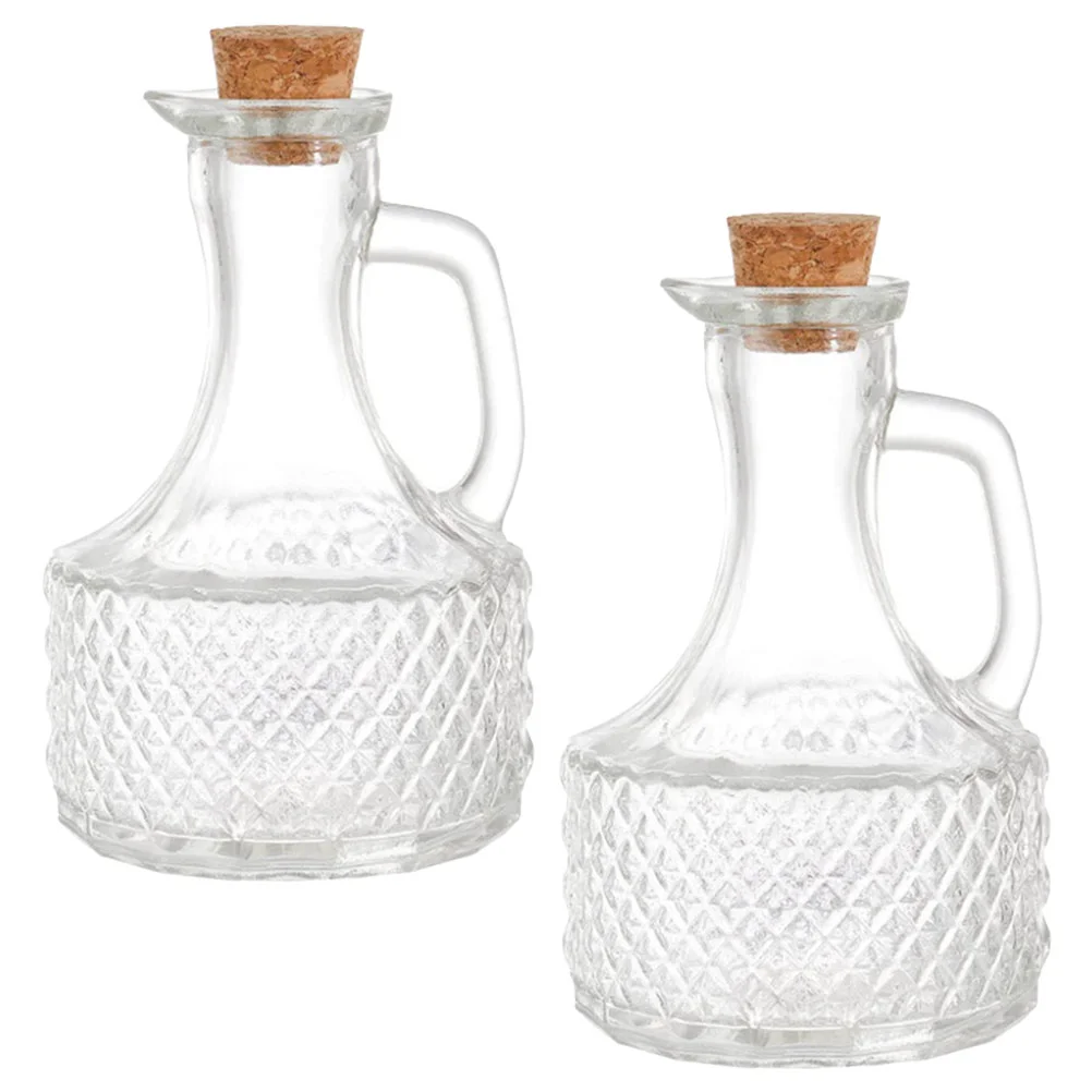 

Glass Oil Bottle and Vinegar Cruet Dispenser Spout Jar with Jars for Kitchen Olive Container Pitcher Syrup