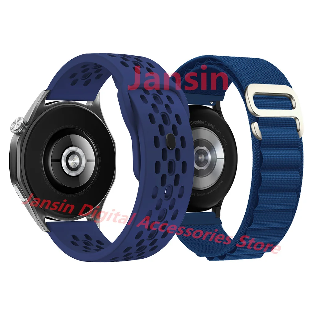 Nylon Loop & Silicone Replacement Watch Bands (2-Pack, 22mm)
