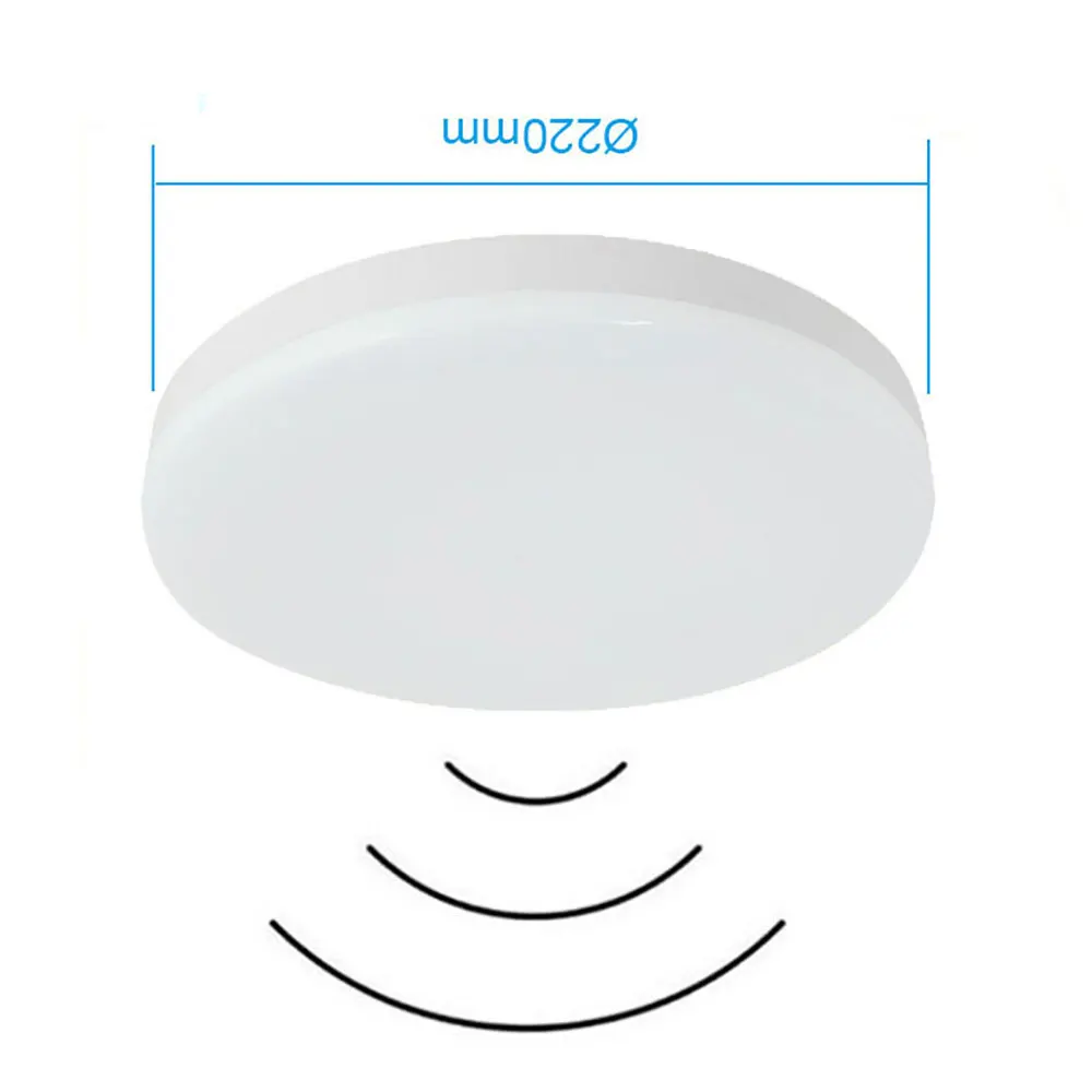 Microwave-Sensor-LED-Ceiling-Light-12W-18W-220mm-Motion-Sensor-LED ...