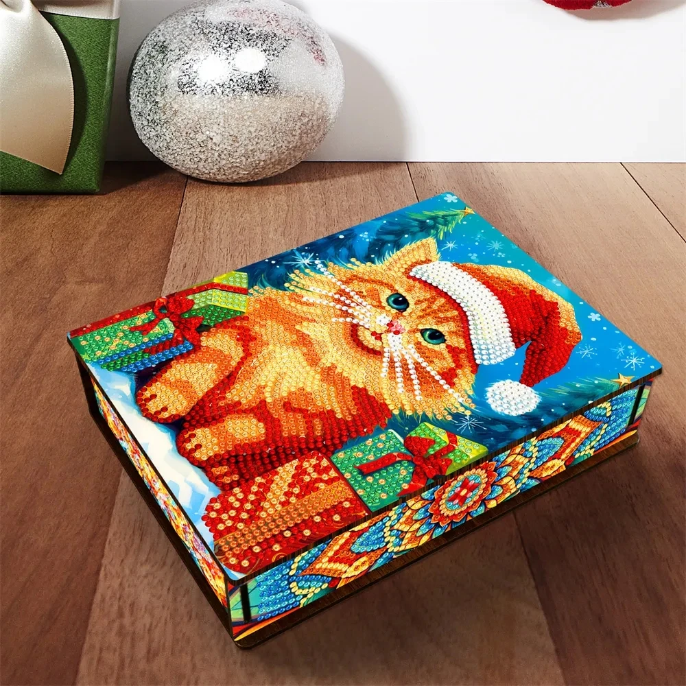 New Diamond Painting Jewelry Box Set Wooden Box Diamond Mosaic Embroidery  Cross Stitch DIY Jewelry Storage Box Birthday Gift