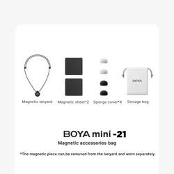 BOYA MINI Essential Microphone Accessory Kit with Magnetic Suction and Lanyard (BOYA mini - 21)