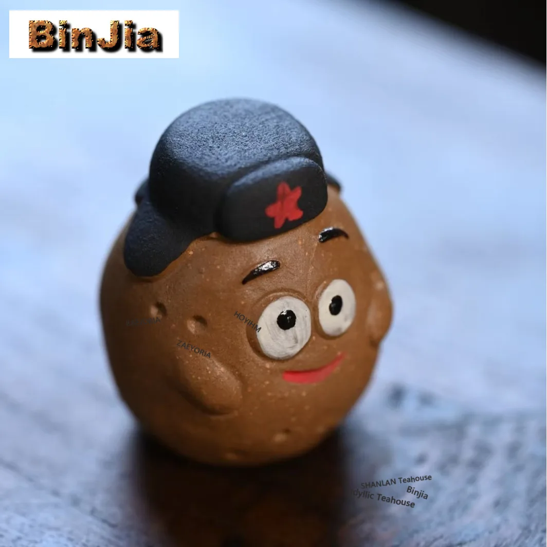 이싱 지샤 감자 모양 차 장식품, 창의적인 차 게임용 장난감, 차 피규어, 장난감, 차 장식품, 키우기 가능한 차 용품, 공예품